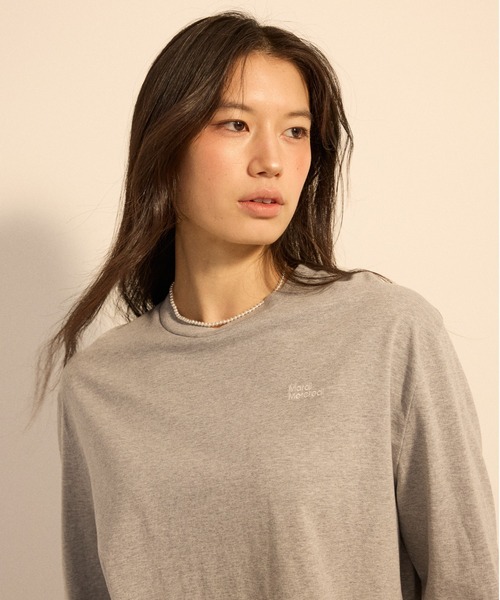 Mardi Mercredi(マルディメクルディ)の「DESTROYED LAYERED TOP CHECK / デストロイド レイヤード トップ チェック(Tシャツ/カットソー・レディース・ネイビー/グレー・FREE)」の12枚目の写真