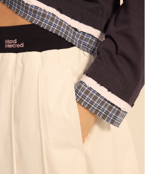 Mardi Mercredi(マルディメクルディ)の「DESTROYED LAYERED TOP CHECK / デストロイド レイヤード トップ チェック(Tシャツ/カットソー・レディース・ネイビー/グレー・FREE)」の9枚目の写真
