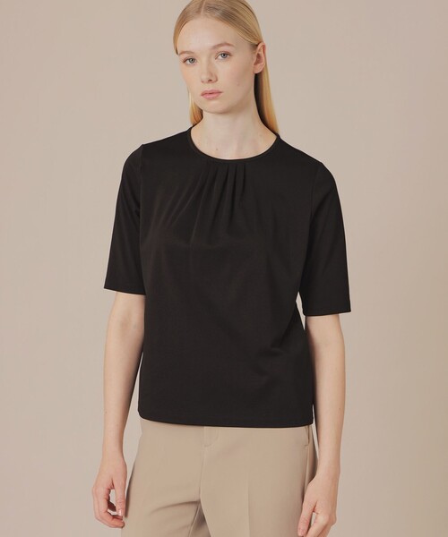 MACKINTOSH LONDON(マッキントッシュ ロンドン)の「【SUPER FINE LAB.】パウダーシュガーコットンTシャツ(Tシャツ/カットソー・レディース・ホワイト/ブラック/ベージュ・38)」の3枚目の写真