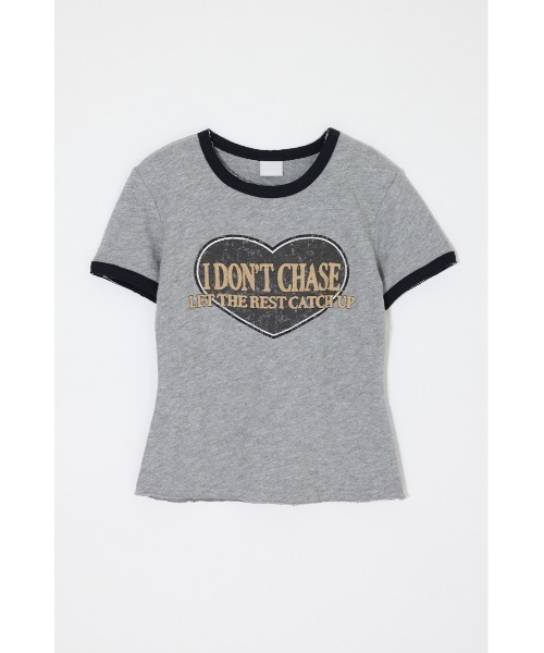 MOUSSY（マウジー）の「I DON'T CHASE RINGER Tシャツ（Tシャツ/カットソー・レディース・ライトブラック/オフホワイト/ブルー・FREE）」の3枚目の写真