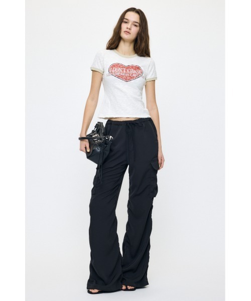 MOUSSY（マウジー）の「I DON'T CHASE RINGER Tシャツ（Tシャツ/カットソー・レディース・ライトブラック/オフホワイト/ブルー・FREE）」の12枚目の写真