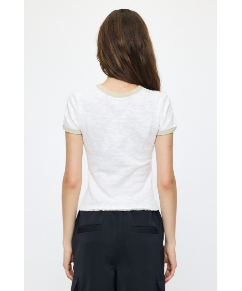 MOUSSY（マウジー）の「I DON'T CHASE RINGER Tシャツ（Tシャツ/カットソー・レディース・ライトブラック/オフホワイト/ブルー・FREE）」の17枚目の写真