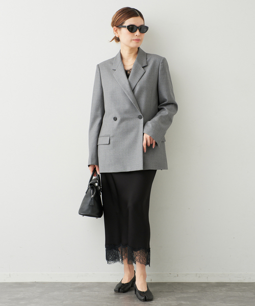 Deuxieme Classe（ドゥーズィエムクラス）の「*Lace Trimmed スカート（スカート・レディース・ブラック/アイボリー・36/38）」の3枚目の写真