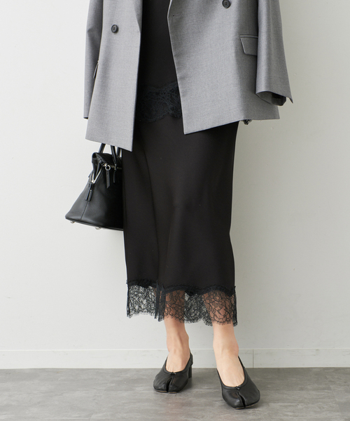 Deuxieme Classe（ドゥーズィエムクラス）の「*Lace Trimmed スカート（スカート・レディース・ブラック/アイボリー・36/38）」の5枚目の写真