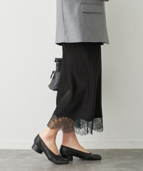 Deuxieme Classe（ドゥーズィエムクラス）の「*Lace Trimmed スカート（スカート・レディース・ブラック/アイボリー・36/38）」の6枚目の写真