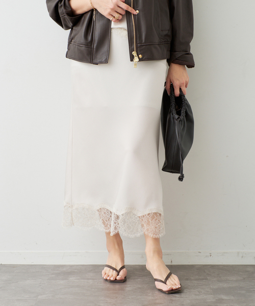 Deuxieme Classe（ドゥーズィエムクラス）の「*Lace Trimmed スカート（スカート・レディース・ブラック/アイボリー・36/38）」の12枚目の写真