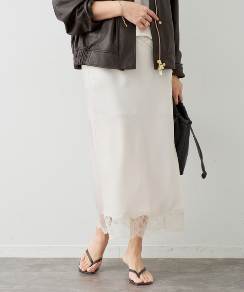 Deuxieme Classe（ドゥーズィエムクラス）の「*Lace Trimmed スカート（スカート・レディース・ブラック/アイボリー・36/38）」の13枚目の写真