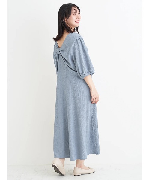 Re-J&SUPURE(リジェイアンドスプル)の「【大きいサイズ】【マルチWAY】リボンカーディガン×キャミワンピース(ワンピース・レディース・ブルー/ブラック/ベージュ・XXXX-LARGE/XXX-LARGE/XX-LARGE)」の6枚目の写真