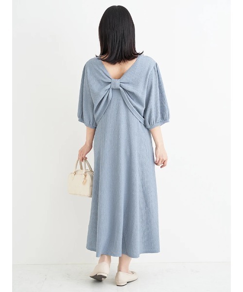 Re-J&SUPURE(リジェイアンドスプル)の「【大きいサイズ】【マルチWAY】リボンカーディガン×キャミワンピース(ワンピース・レディース・ブルー/ブラック/ベージュ・XXXX-LARGE/XXX-LARGE/XX-LARGE)」の7枚目の写真
