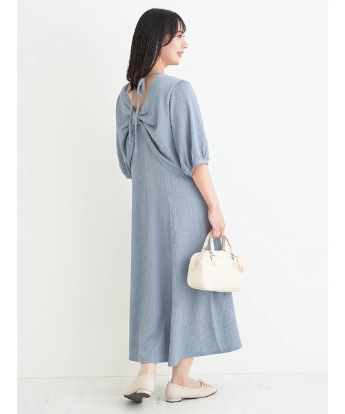 Re-J&SUPURE(リジェイアンドスプル)の「【大きいサイズ】【マルチWAY】リボンカーディガン×キャミワンピース(ワンピース・レディース・ブルー/ブラック/ベージュ・XXXX-LARGE/XXX-LARGE/XX-LARGE)」の9枚目の写真