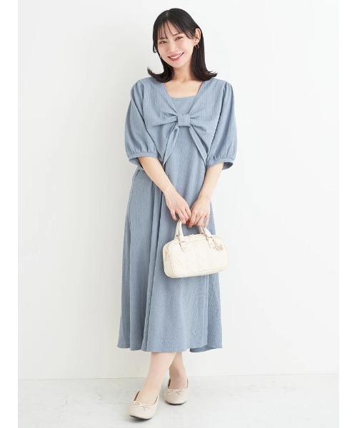 Re-J&SUPURE(リジェイアンドスプル)の「【大きいサイズ】【マルチWAY】リボンカーディガン×キャミワンピース(ワンピース・レディース・ブルー/ブラック/ベージュ・XXXX-LARGE/XXX-LARGE/XX-LARGE)」の11枚目の写真
