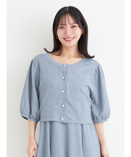 Re-J&SUPURE(リジェイアンドスプル)の「【大きいサイズ】【マルチWAY】リボンカーディガン×キャミワンピース(ワンピース・レディース・ブルー/ブラック/ベージュ・XXXX-LARGE/XXX-LARGE/XX-LARGE)」の19枚目の写真