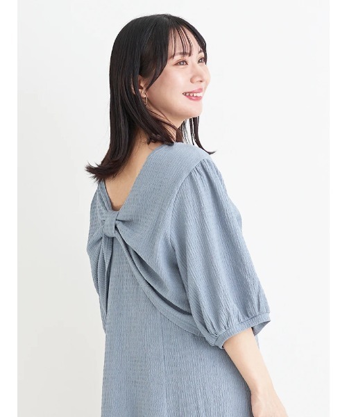 Re-J&SUPURE(リジェイアンドスプル)の「【大きいサイズ】【マルチWAY】リボンカーディガン×キャミワンピース(ワンピース・レディース・ブルー/ブラック/ベージュ・XXXX-LARGE/XXX-LARGE/XX-LARGE)」の20枚目の写真