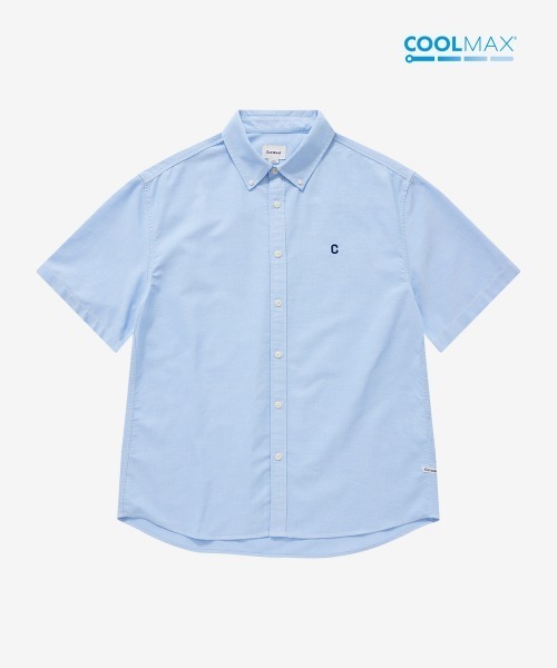 COVERNAT(カバーナット)の「COOLMAX C LOGO OXFORD HALF SHIRT(シャツ/ブラウス・メンズ・オフホワイト/グレー/ブルー・X-SMALL/X-LARGE/LARGE/MEDIUM/SMALL)」の8枚目の写真