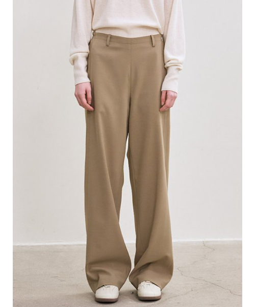 lessence comfort banding pants (beige)