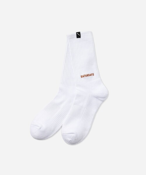 Saturdays NYC(サタデーズ ニューヨークシティ )の「Saturdays Ankle Logo Socks(ソックス/靴下・メンズ・ブラック/レンガ/ホワイト・FREE)」の2枚目の写真