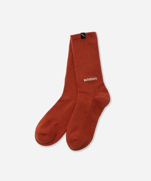 Saturdays NYC(サタデーズ ニューヨークシティ )の「Saturdays Ankle Logo Socks(ソックス/靴下・メンズ・ブラック/レンガ/ホワイト・FREE)」の3枚目の写真