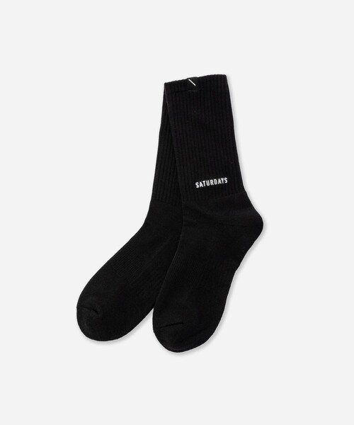 Saturdays NYC(サタデーズ ニューヨークシティ )の「Saturdays Ankle Logo Socks(ソックス/靴下・メンズ・ブラック/レンガ/ホワイト・FREE)」の1枚目の写真