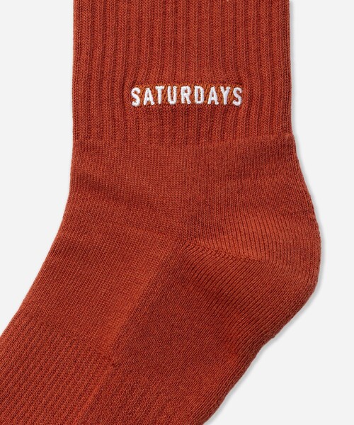 Saturdays NYC(サタデーズ ニューヨークシティ )の「Saturdays Ankle Logo Socks(ソックス/靴下・メンズ・ブラック/レンガ/ホワイト・FREE)」の6枚目の写真