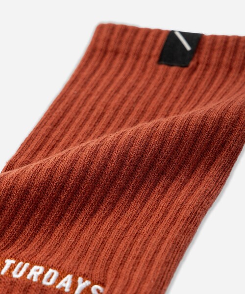 Saturdays NYC(サタデーズ ニューヨークシティ )の「Saturdays Ankle Logo Socks(ソックス/靴下・メンズ・ブラック/レンガ/ホワイト・FREE)」の8枚目の写真