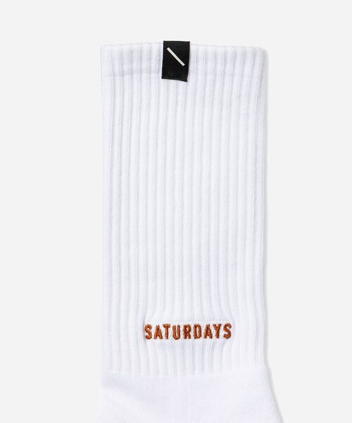 Saturdays NYC(サタデーズ ニューヨークシティ )の「Saturdays Ankle Logo Socks(ソックス/靴下・メンズ・ブラック/レンガ/ホワイト・FREE)」の11枚目の写真