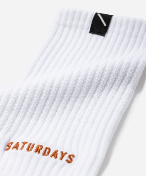 Saturdays NYC(サタデーズ ニューヨークシティ )の「Saturdays Ankle Logo Socks(ソックス/靴下・メンズ・ブラック/レンガ/ホワイト・FREE)」の12枚目の写真