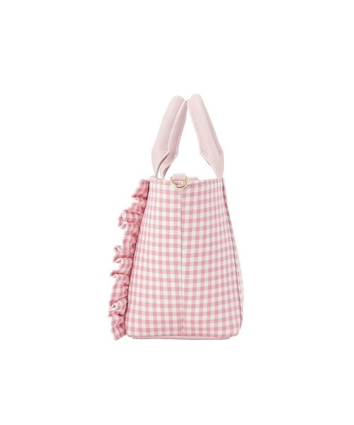 Maison de FLEUR（メゾンドフルール）の「ギンガムフリル2Wayバッグ（ショルダーバッグ・レディース・ブラック/ピンク・FREE）」の8枚目の写真