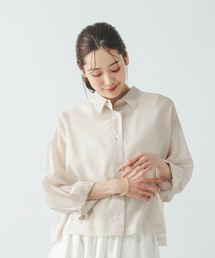 シルキータッチシアークロップドシャツ/636682