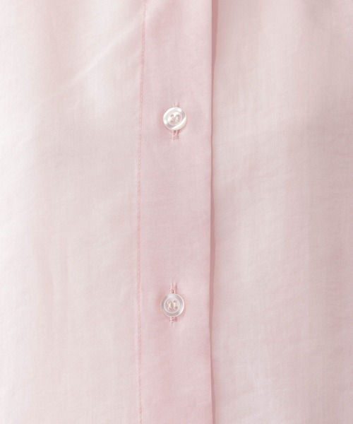 GLOBAL WORK(グローバルワーク)の「シルキータッチシアークロップドシャツ/636682(シャツ/ブラウス・レディース・ピンク/スミクロ/サックスブルー/グレイッシュベージュ・LARGE/MEDIUM/SMALL)」の18枚目の写真