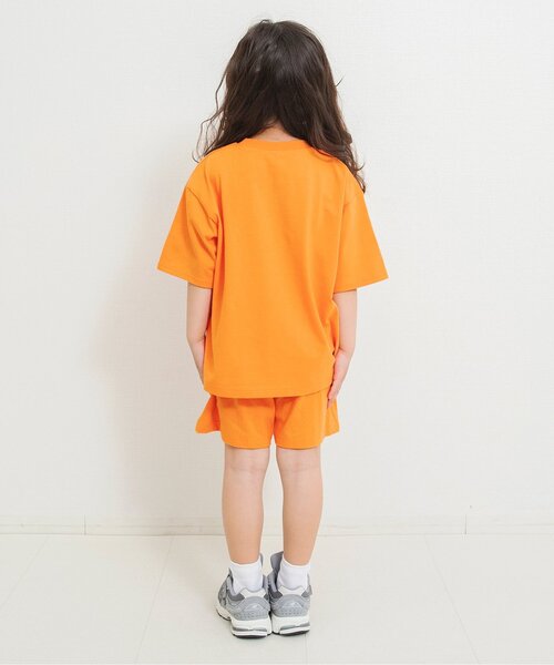BREEZE（ブリーズ）の「【WEB限定】ゆるカレッジワイドシルエットセットアップ_ワンマイル（ルームウェア/パジャマ・キッズ・オレンジ/ブラウン/サックスブルー・90/100/110/120/130/160/140/150）」の8枚目の写真