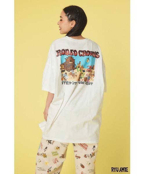 RODEO CROWNS WIDE BOWL（ロデオクラウンズワイドボウル）の「(ryu ambe)SITW Tワンピース（ワンピース・レディース・オフホワイト/ブルー/イエロー/ブラック・FREE）」の12枚目の写真