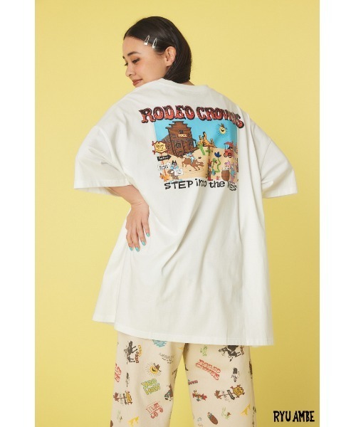 RODEO CROWNS WIDE BOWL（ロデオクラウンズワイドボウル）の「(ryu ambe)SITW Tワンピース（ワンピース・レディース・オフホワイト/ブルー/イエロー/ブラック・FREE）」の13枚目の写真