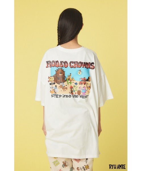 RODEO CROWNS WIDE BOWL（ロデオクラウンズワイドボウル）の「(ryu ambe)SITW Tワンピース（ワンピース・レディース・オフホワイト/ブルー/イエロー/ブラック・FREE）」の19枚目の写真