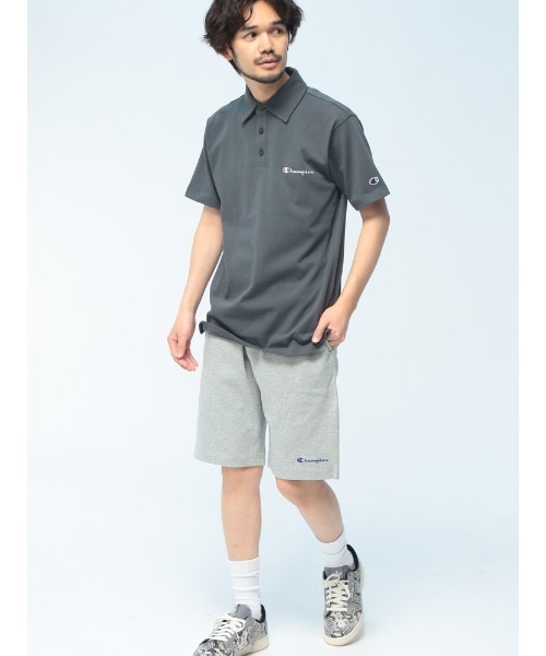 Champion(チャンピオン)の「Champion (チャンピオン) ポロシャツ 半袖 C3X361 胸ロゴ 袖ワッペン シャツ ユニセックス(ポロシャツ・メンズ・ブラック/ダークグレー/ネイビー・LL/L/M)」の5枚目の写真