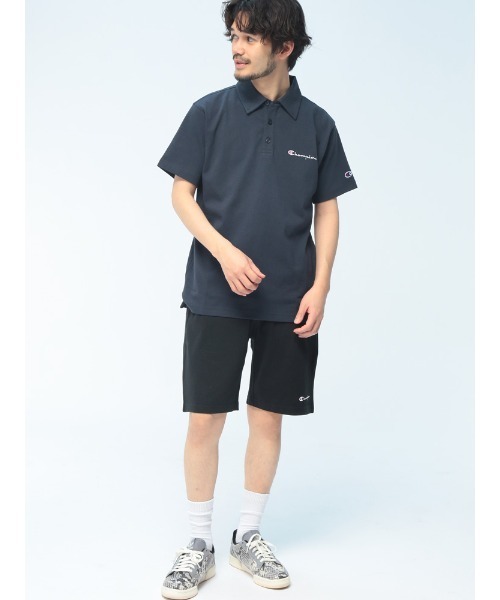 Champion(チャンピオン)の「Champion (チャンピオン) ポロシャツ 半袖 C3X361 胸ロゴ 袖ワッペン シャツ ユニセックス(ポロシャツ・メンズ・ブラック/ダークグレー/ネイビー・LL/L/M)」の6枚目の写真