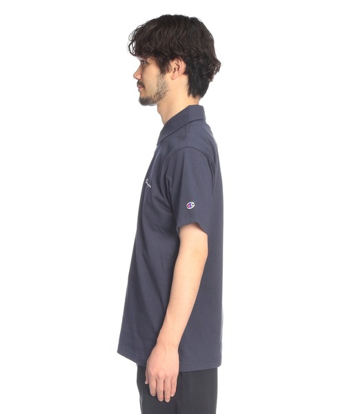 Champion(チャンピオン)の「Champion (チャンピオン) ポロシャツ 半袖 C3X361 胸ロゴ 袖ワッペン シャツ ユニセックス(ポロシャツ・メンズ・ブラック/ダークグレー/ネイビー・LL/L/M)」の10枚目の写真