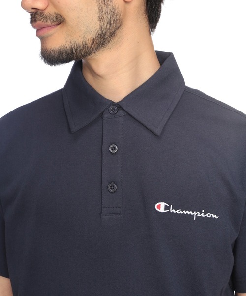 Champion(チャンピオン)の「Champion (チャンピオン) ポロシャツ 半袖 C3X361 胸ロゴ 袖ワッペン シャツ ユニセックス(ポロシャツ・メンズ・ブラック/ダークグレー/ネイビー・LL/L/M)」の12枚目の写真