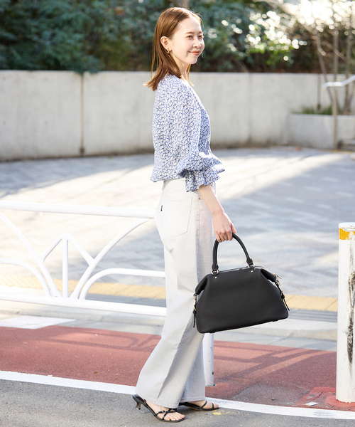 SLOBE IENA(スローブイエナ)の「Maison de Z/メゾン ド ゼット ボストンバッグ(ボストンバッグ・レディース・ブラック/ベージュ・FREE)」の6枚目の写真