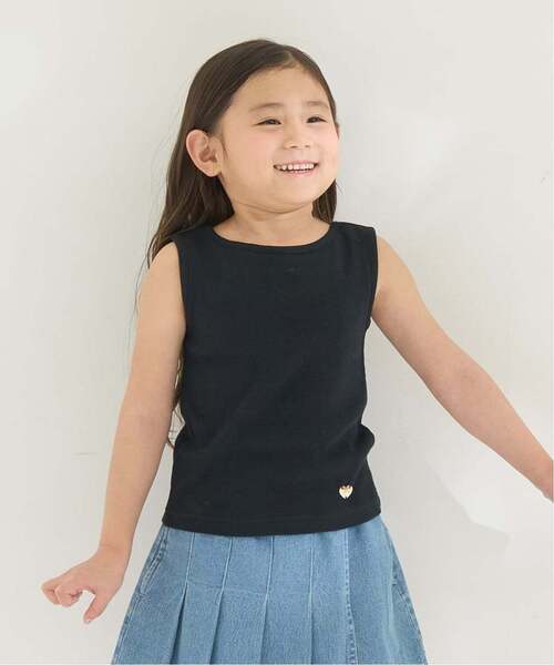 Lycee mine（リセマイン）の「【どちらが前でもOK】デザインタンクトップ【子供服】【キッズ】【女の子】（タンクトップ・キッズ・ピンク/ラベンダー/ミント/ブラック/ホワイト系その他・120cm/130cm/150cm/110cm/100cm/140cm）」の3枚目の写真