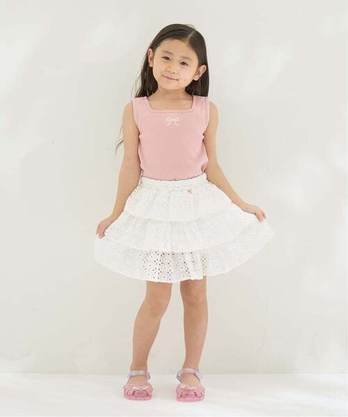 Lycee mine（リセマイン）の「【どちらが前でもOK】デザインタンクトップ【子供服】【キッズ】【女の子】（タンクトップ・キッズ・ピンク/ラベンダー/ミント/ブラック/ホワイト系その他・120cm/130cm/150cm/110cm/100cm/140cm）」の22枚目の写真