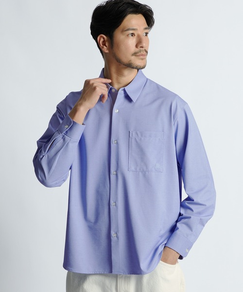 LANVIN en Bleu(ランバンオンブルー)の「イージーケア ワンポイントロゴ 長袖シャツ(シャツ/ブラウス・メンズ・ネイビー/ホワイト/サックスブルー・48/46/52/50)」の3枚目の写真