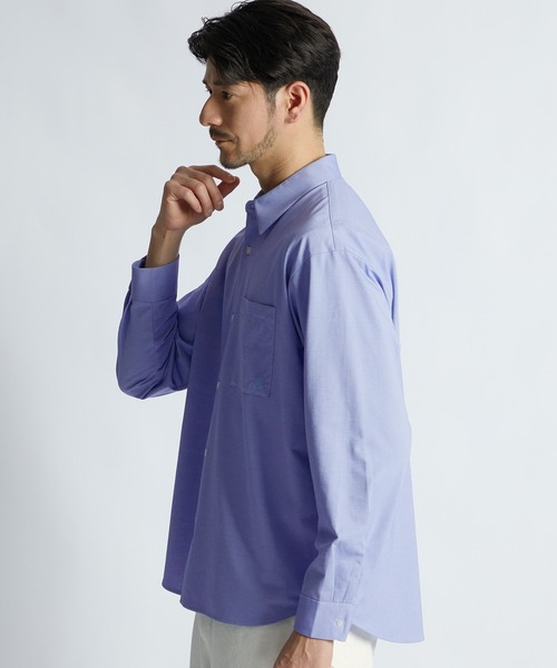 LANVIN en Bleu(ランバンオンブルー)の「イージーケア ワンポイントロゴ 長袖シャツ(シャツ/ブラウス・メンズ・ネイビー/ホワイト/サックスブルー・48/46/52/50)」の9枚目の写真