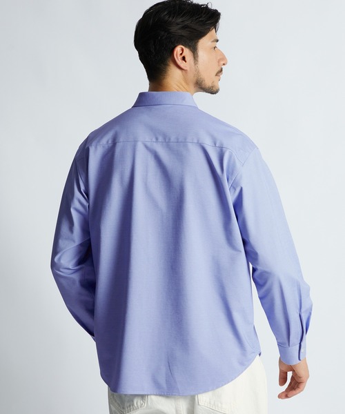 LANVIN en Bleu(ランバンオンブルー)の「イージーケア ワンポイントロゴ 長袖シャツ(シャツ/ブラウス・メンズ・ネイビー/ホワイト/サックスブルー・48/46/52/50)」の10枚目の写真