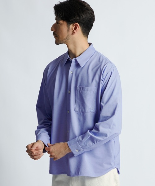 LANVIN en Bleu(ランバンオンブルー)の「イージーケア ワンポイントロゴ 長袖シャツ(シャツ/ブラウス・メンズ・ネイビー/ホワイト/サックスブルー・48/46/52/50)」の5枚目の写真