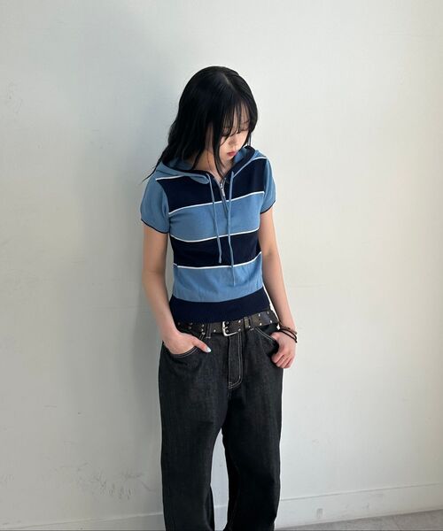 SPORT CHAMBER(スポーツチャンバー)の「SCループニットフードパーカー(スカイブルー)(Tシャツ/カットソー・レディース・その他・1/2)」の5枚目の写真
