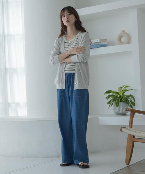 URBAN RESEARCH Sonny Label（アーバンリサーチサニーレーベル）の「接触冷感デニムベイカーパンツ（デニムパンツ・レディース・インディゴブルー/ライトインディゴブルー・36/38）」の7枚目の写真