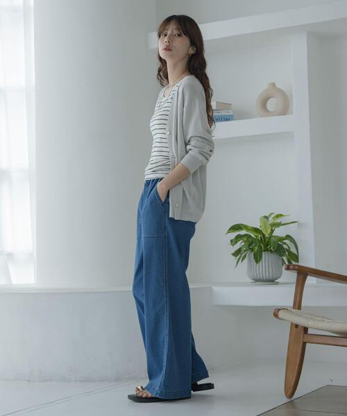 URBAN RESEARCH Sonny Label（アーバンリサーチサニーレーベル）の「接触冷感デニムベイカーパンツ（デニムパンツ・レディース・インディゴブルー/ライトインディゴブルー・36/38）」の8枚目の写真