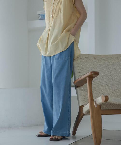 URBAN RESEARCH Sonny Label（アーバンリサーチサニーレーベル）の「接触冷感デニムベイカーパンツ（デニムパンツ・レディース・インディゴブルー/ライトインディゴブルー・36/38）」の16枚目の写真