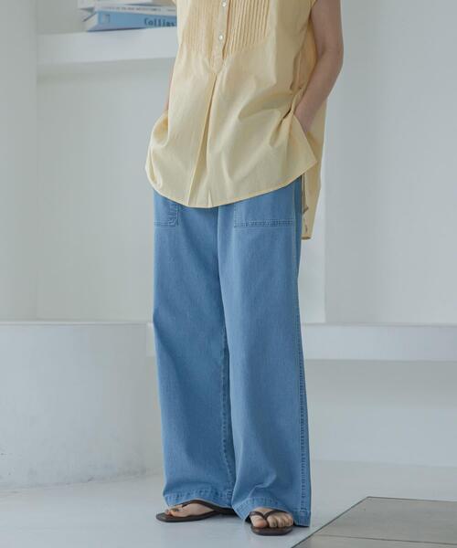 URBAN RESEARCH Sonny Label（アーバンリサーチサニーレーベル）の「接触冷感デニムベイカーパンツ（デニムパンツ・レディース・インディゴブルー/ライトインディゴブルー・36/38）」の17枚目の写真