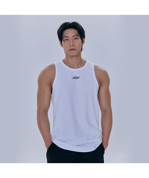 NINEZ(ナインゼット)の「Z3 コットンスリーブレス(3カラー)(Tシャツ/カットソー・メンズ・ホワイト/ブラック/カーキ・MEDIUM/LARGE/X-LARGE/2XL)」の2枚目の写真